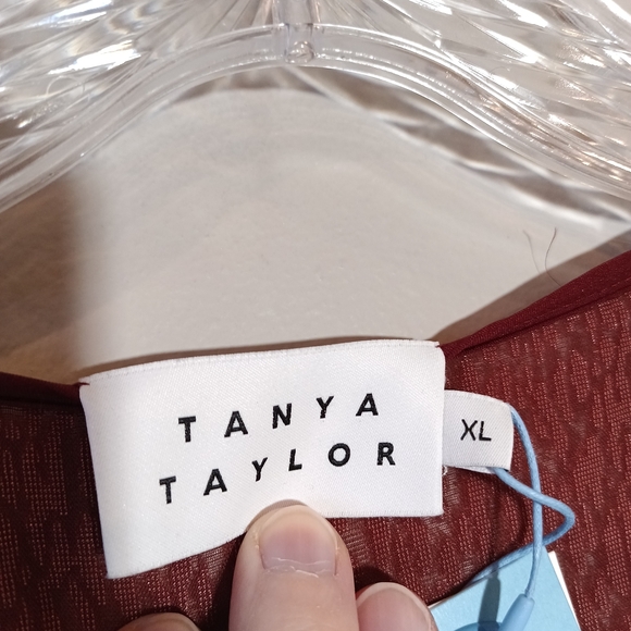 Tanya Taylor Lucy Top Textured Velvet Balloon Sleeves Blouse Rose XL New Nwt - Picture 5 of 9